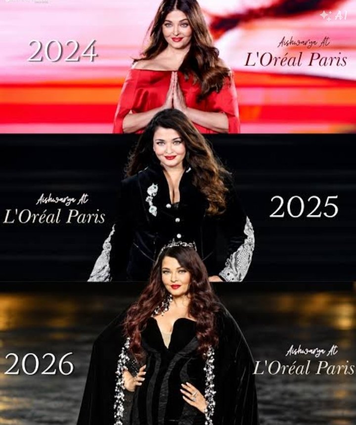 Aishwarya Rai Bachchan in L’Oréal Paris looks from 2024, 2025 and 2026