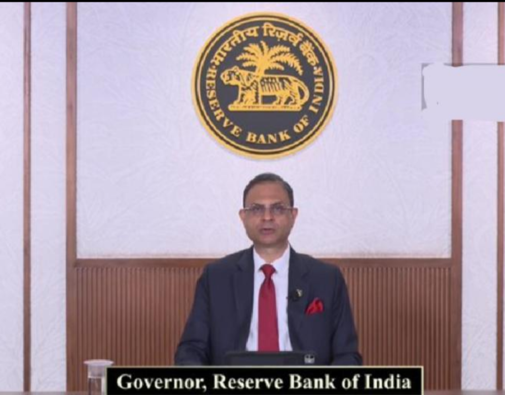 RBI Governor Sanjay Malhotra announcing the repo rate hike to 5.5% on October 7, 2026